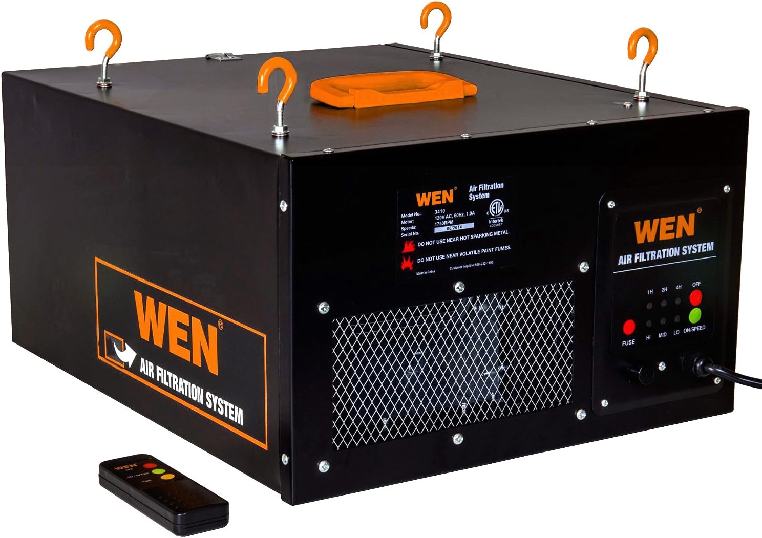 WEN 3410 3-Speed Remote-Controlled Air Filtration System