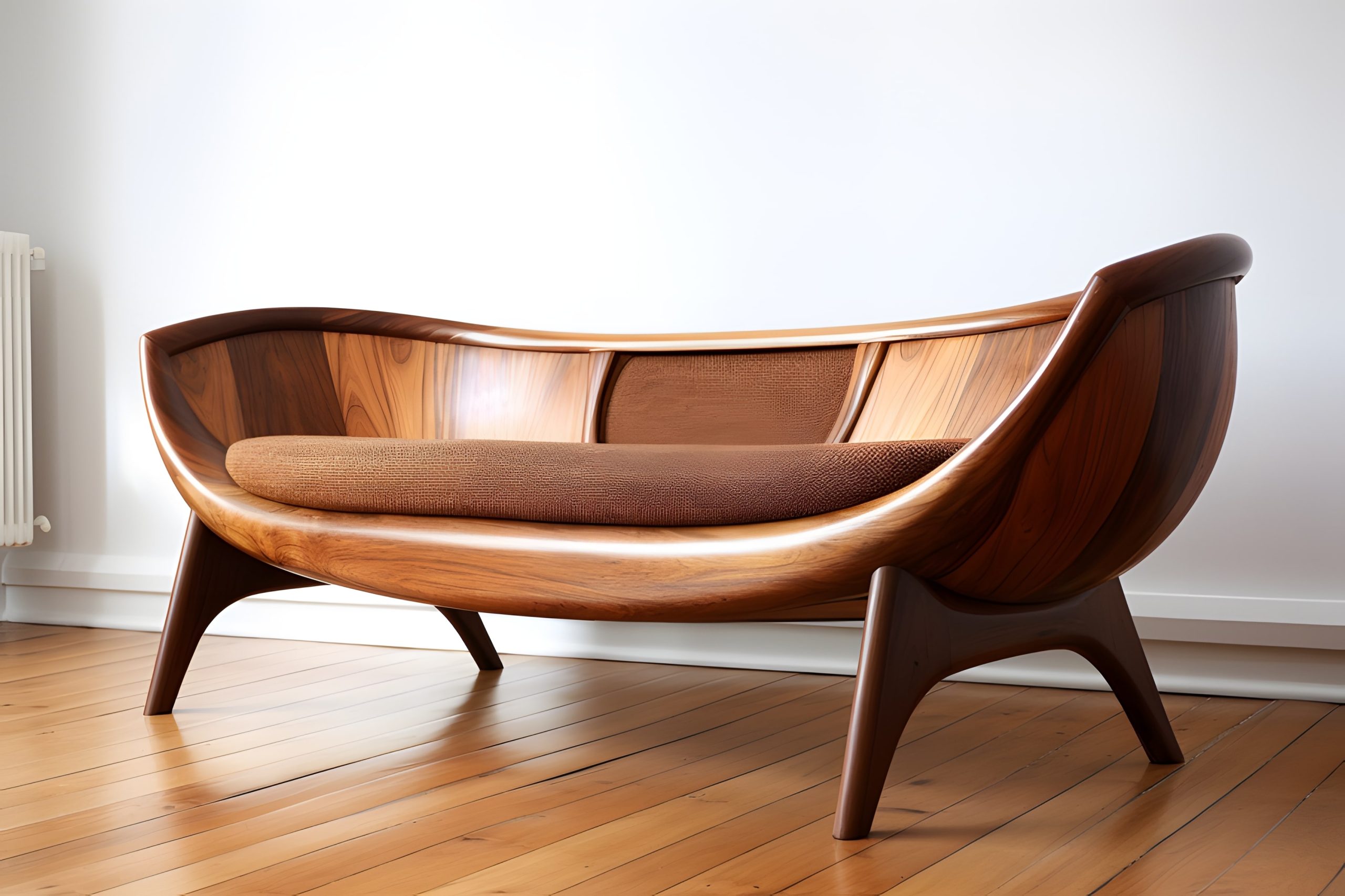 modern wood leather sofa